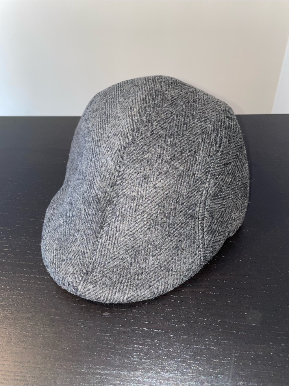 Classic Herringbone Flat Cap in Gray